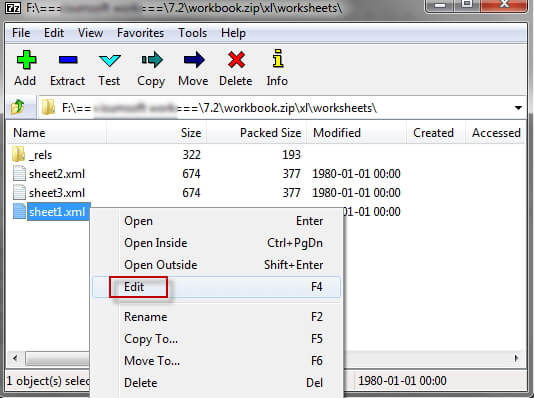 opening modified version of document on excel for mac