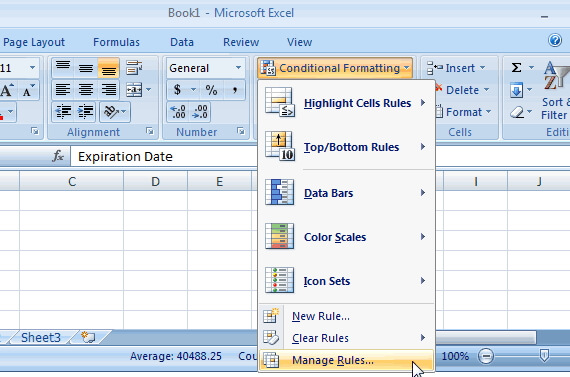 excel new rule