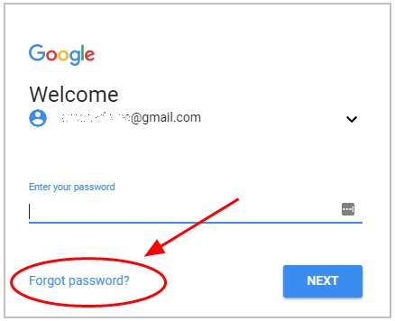 forgot password link