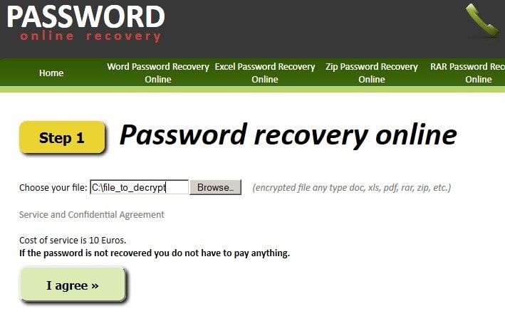 password online recovery