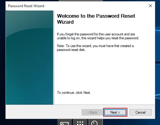 reset password wizard 101