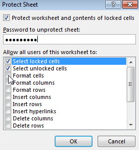 password to unprotect sheet