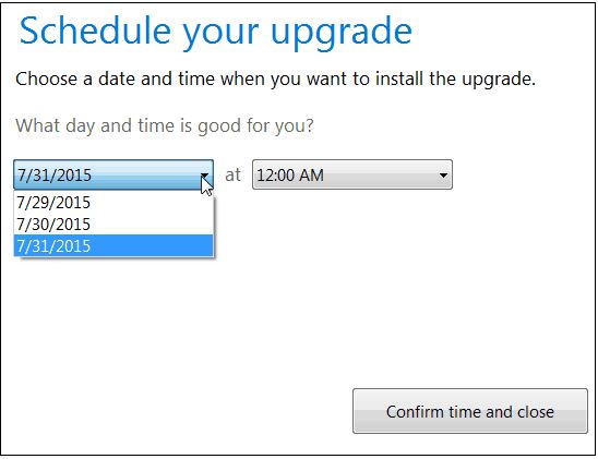 schedule your update
