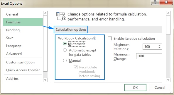 switch workbook to automatic calculation