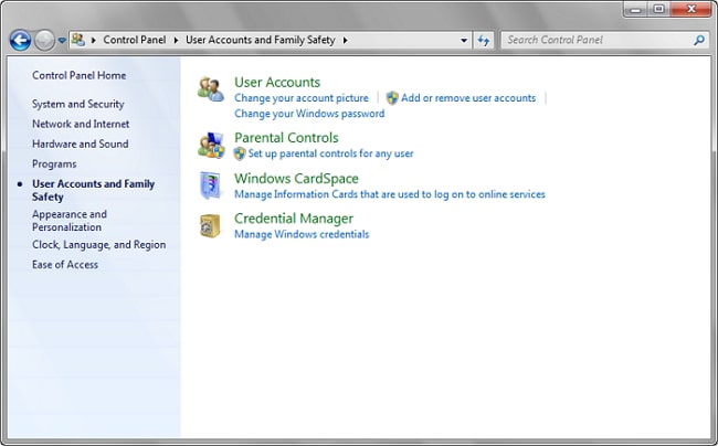 user accounts and family safety