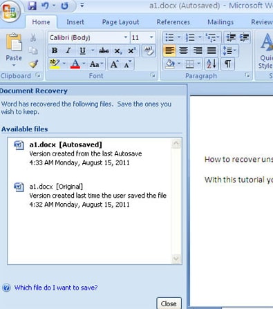 4 Easy Methods To Recover Unsaved Word Document 2019