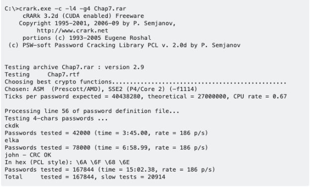 crark rar password recovery tool