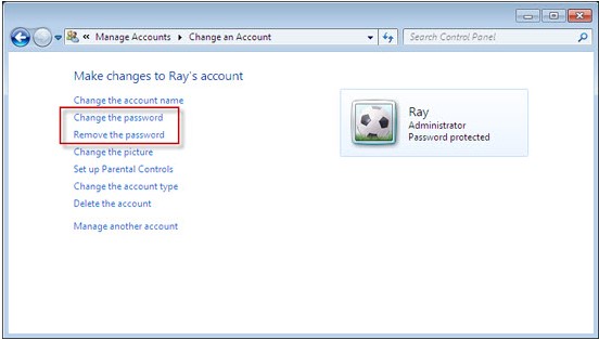 change administrator password