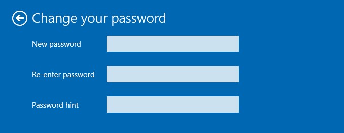 change password windows 10