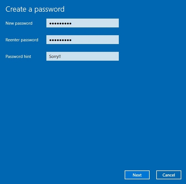 create password