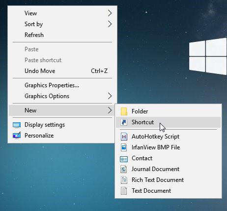 desktop shortcut