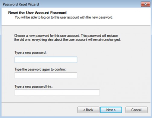 enter new password