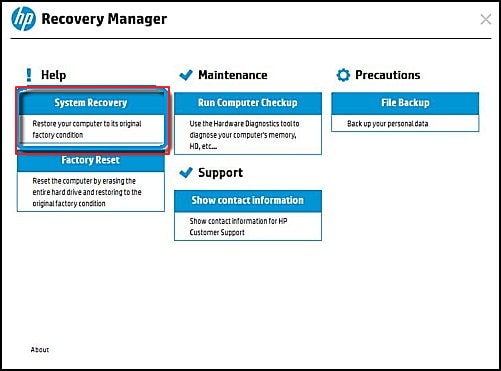 HP System Recovery