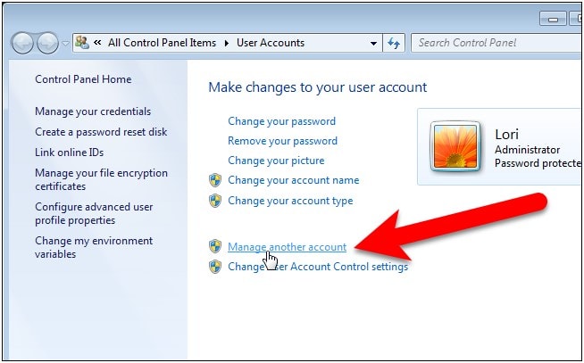 how to delete windows 7 user account