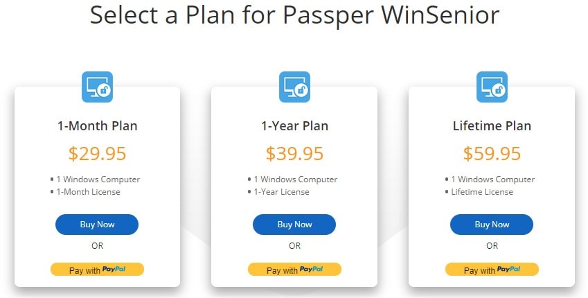 passper winsenior official purchase page