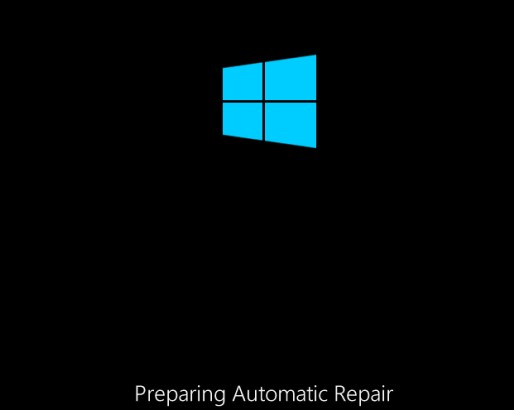 preparing automatic repair then black screen windows 10