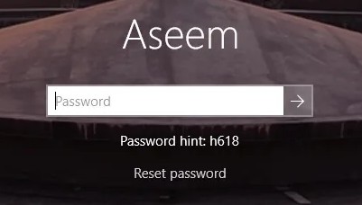 reset password link