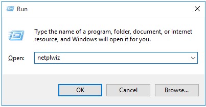 run netplwiz