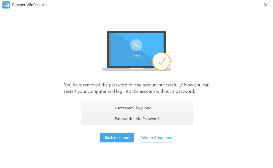 remove windows password successfully