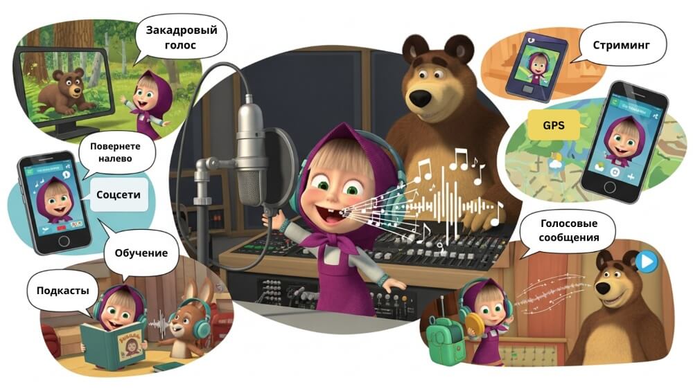 использование голоса Маши