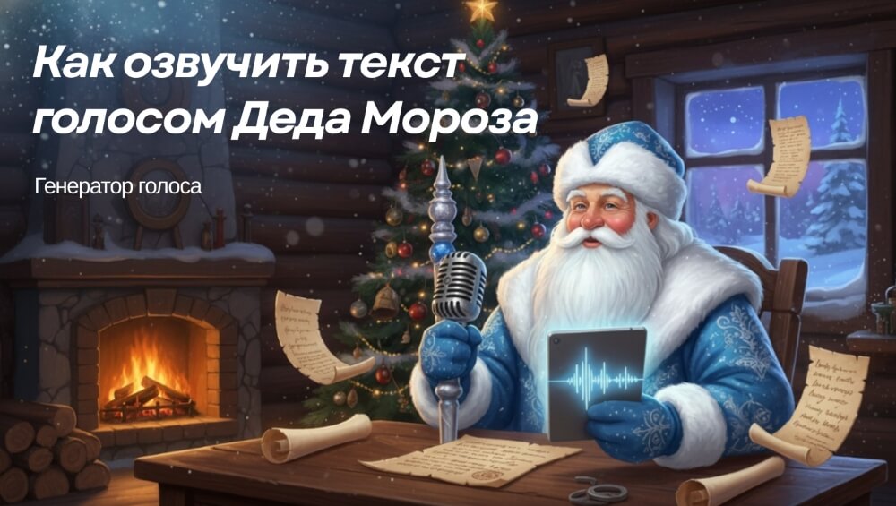 озвучить текст голосом деда мороза