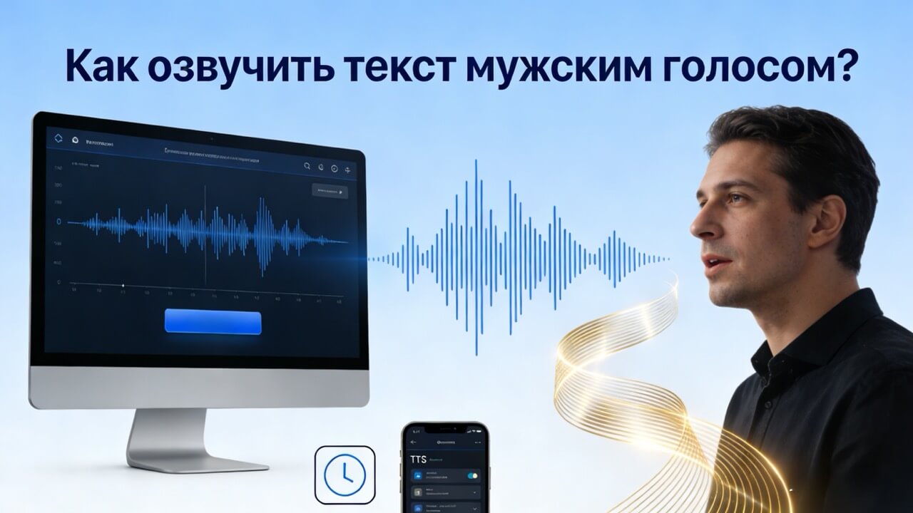 Как озвучить текст мужским голосом?