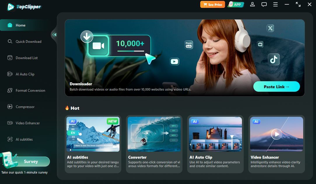 Интерфейс TopClipper