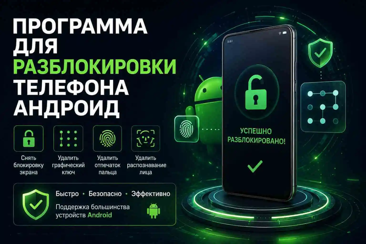 Топ-8 программ для разблокировки телефона Андроид
