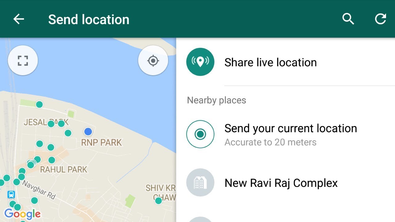 whatsapp делитесь местоположением в реальном времени