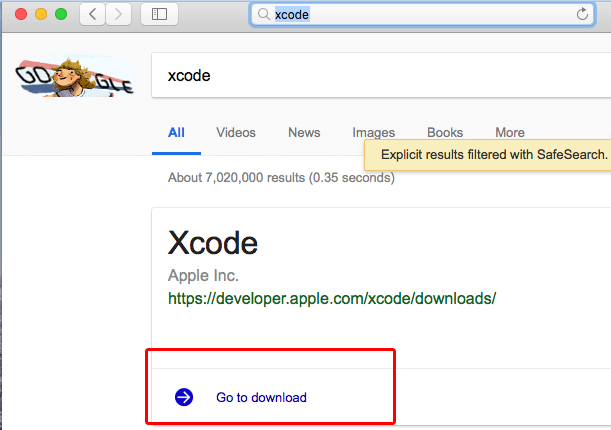 ladda ner och installera Xcode-appen