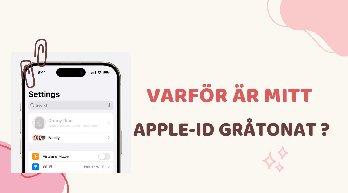 Apple ID gråmarkerad