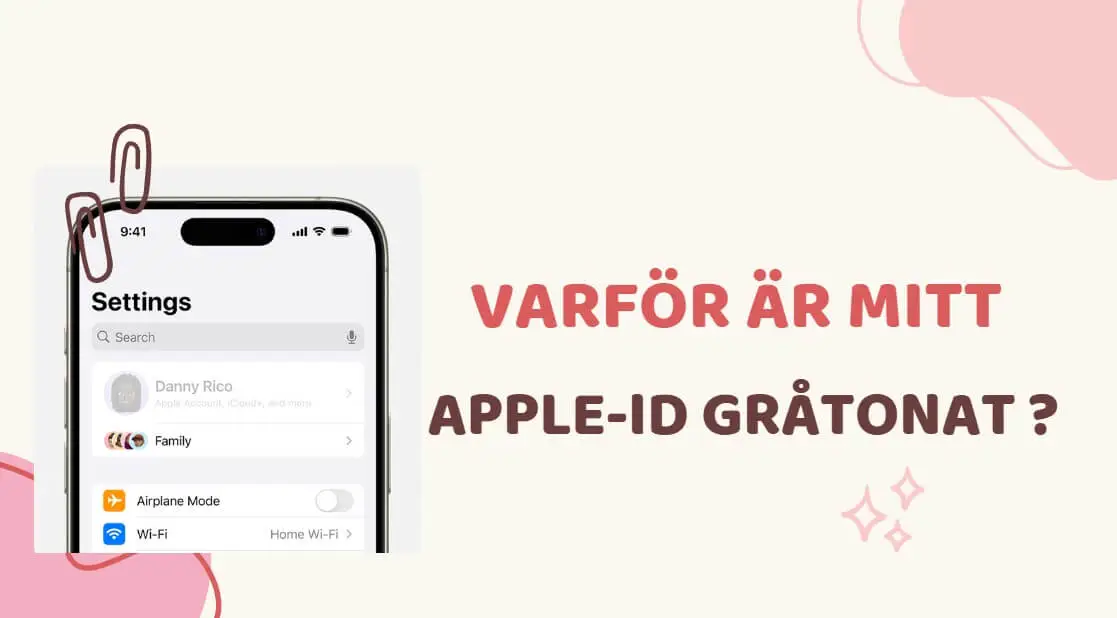 Varför är mitt Apple ID gråmarkerad på iPhone? Hur fixar jag det?