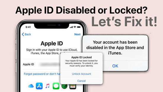 Låst/avaktiverat Apple-ID: 4 sätt att låsa upp det!