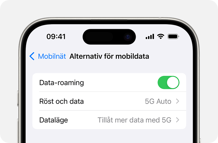 Kontrollera ditt mobilnätverk