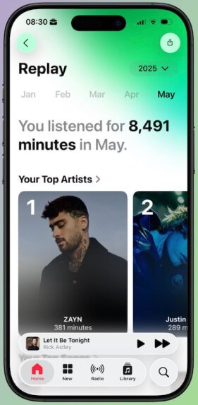 iOS 26 Apple Music-uppdatering