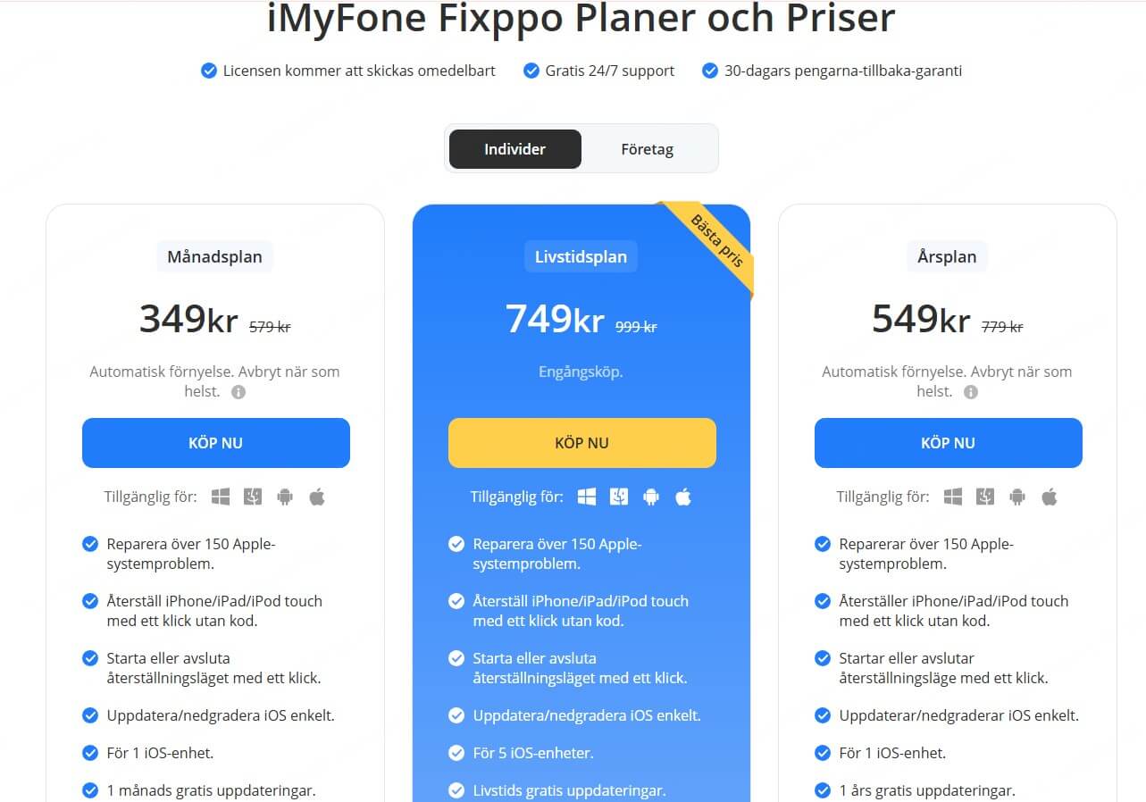 iMyFone Fixppo Köpplan