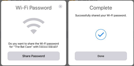 dela wifi-lösenord på iphone