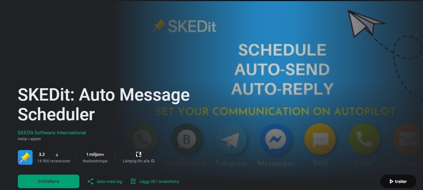 Så här schemalägger du ett meddelande på WhatsApp med SKEDit.
