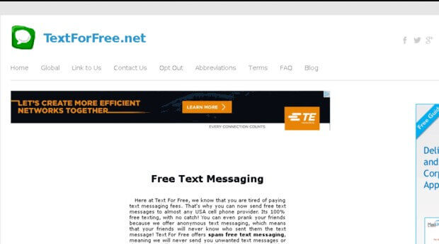 textforfree-skicka anonyma sms