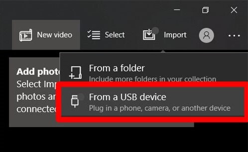 Hämta foton från USB-enheter