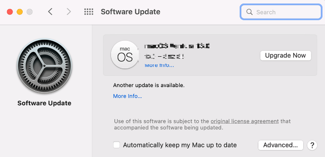 uppdatering av macOS