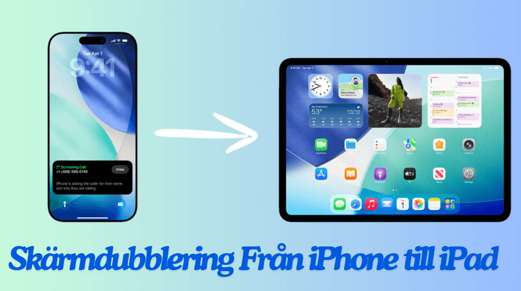 skärmdubblering från iPhone till iPad