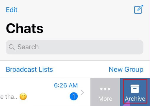 Arkivera chattar på WhatsApp iPhone