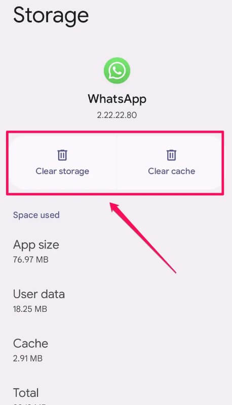 Rensa WhatsApp-cache