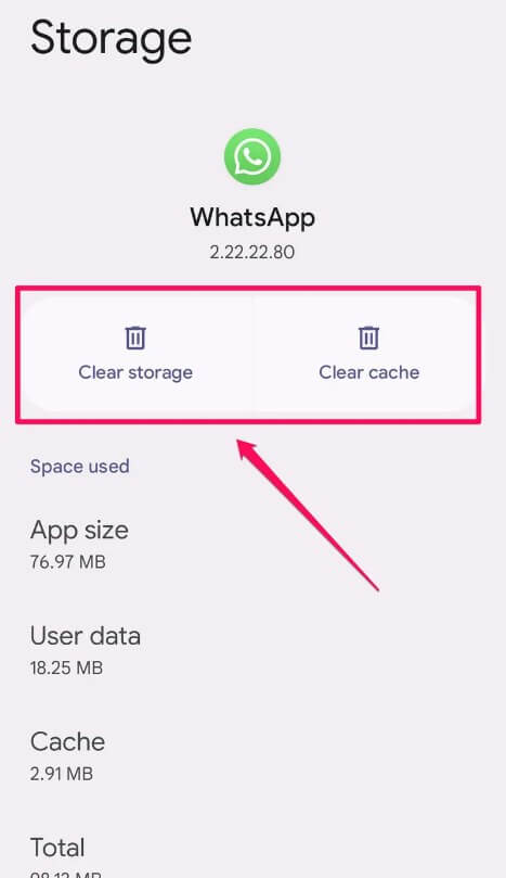 Rensa WhatsApp-cache