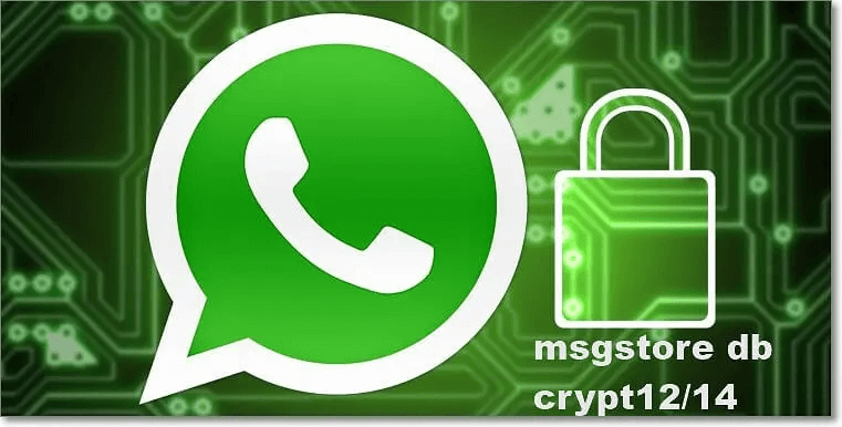 öppna filen msgstore.db.crypt 14 /12 WhatsApp utan dekryptering