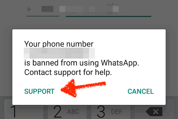 Så här avblockerar du ett permanent blockerat WhatsApp-konto