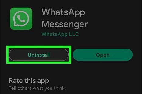 Avinstallera WhatsApp