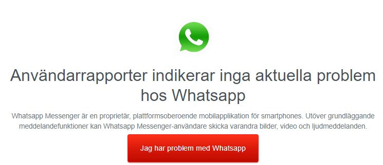 Användare rapporterar WhatsApp-problem