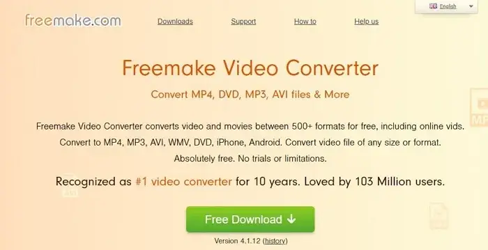 MP3-konverterare Freemake Video Converter